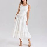 Fongt 2025 New Women's Design Sense Of Niche Slimming Casual Splicing Sleeveless Dress