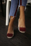 Fongt Print Tassels Flat Mules 1215-1-Outfit