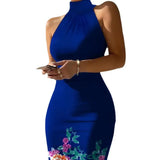 Independent Station Popular Style New Print Sleeveless Dress Women's Spot-Outfit