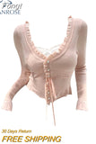 V-Neck Knitted Sweater Pullover Basic Long Sleeve Slim Fit T-shirt Female Autumn Winter Jumpers Top Y2K Women