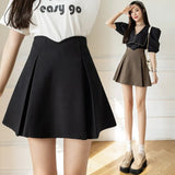 Summer High Waist Women's Skirts Black Apricot Korean Solid Fashion Slim Fit Mini Female Clothing Japan Style