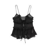 Fongt Women's Translucent Laminated Clad Decorative Top Small Sling 8750