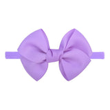 1piece Solid Colors Bowknot Baby Headband For Girls Nylon Elastic Hair Bands Handmade Turban Headwear Hair