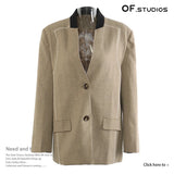 Fongt Spring New Original Design Cold-Fit Casual Blazer Women's Season Thick High-End Niche Top 1630