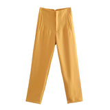 Fongt And Summer 2025 New Fashion Multi-Color Pendant High-Waisted Halon Casual Suit Pants