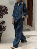 Fongt Long-Sleeved Shirt Loose Set 2025 New Women's Two-Piece Suit