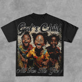 Fongt New T-Shirt Foreign Children's Series Before And After The Printing Round-Neck Short-Sleeved Direct Selling Hot