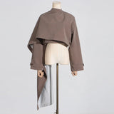 Fongt Personality Suit Jacket Female 2024 Summer New Long Sleeve Short Jacket Advanced Sense Shawl Style Small Suit-Outfit