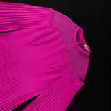 Fongt Personality Shawl Collar Collar Folding Skirt Large-Size Temperament Style Party A-Shaped Skirt Dresses