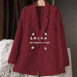 Fongt Suit Jacket Female Spring And Autumn 2024 New Small Spring And Autumn Suit Jacket Temperament Korean Version Casual Women-Outfit