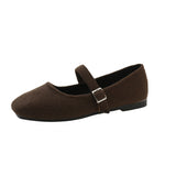 Fongt Jane Shoes Women 2025 New Retro Square Head Shallow Soft Sole With Skirt French Evening Hair Single Shoes