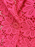 QUALITY Newest 2023 Designer Runway Suit Set Women's Guipure Lace Single Button Blazer Pencil Pants Suit