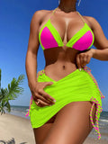 Fongt New 2024 Three-Piece Patchwork Bikini Women's