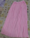 Fongt 2024 New Large-Size High-Waisted Half-Dress Women's Large Swing Skirt Wrinkles Long