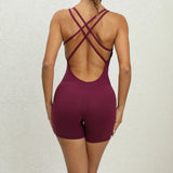 Fongt Beautiful Back Peach Hip Yoga Pants Without Embarrassment Hip Tight Sports Jumpsuit With Buttock Fitness Pants Women-Outfit