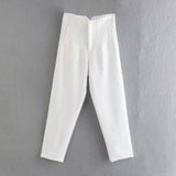 Chic Candy Color Office Professional Mujer Pants Fashion Harajuku All-match Slim High-waist Women's