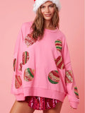 Autumn And Winter Beads Embroidered Fashion Round-Neck Long-Sleeved Sleeves Spliced Christmas Dress