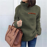 Fongt Sweater In Autumn 2024 Women's Fashion Zipper High-Neck Bottom