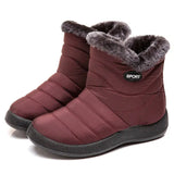 Boots Women's Boots Non-slip Women Winter Boots Fur Warm Ankle Boots For Women Down waterproof Booties Botas Mujer