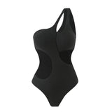 2024 New Solid-Color One-Shoulder Sexy Hollow One-Pack Swimsuit Bikini