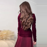Fongt Autumn New Style Splicing Fake Two Elegant Long Dress Girls
