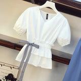 Suit Women's Summer 2022 New Korean Version Of Loose Tie Casual Tops High Waist Wide Leg Pants Two-piece