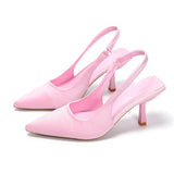 Fongt Spring And Summer New Pointed Thin Heel High Heel Shoes After Empty Head Sandals Fairy Wind With Skirt High