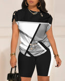 Summer Independent Station Fashion And Leisure Design Pin Digital Printing Set-Outfit