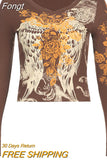 Women T-shirts Fall Winter 2023 Sexy Crop Top Clothes y2k Graphic Fairy Grunge Aesthetic Vintage Long Sleeve Top