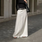 Fongt 2023 French New Milky White Commuter Skirt Loose Silhouette Thin Casual Skirt Woman-Outfit
