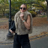 Fongt Women's Clothing 2025 Autumn And Winter New Fashion High-End Environmental Protection Fur Vest