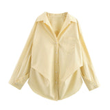 Fongt 2025 New Women's Cotton Bat Sleeve Striped Clip Long Sleeve Shirt 2025458