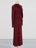 Fongt Spring New Long Dress Dress Woman 2025 Simplicity Elegance Flavender High-Fundress Dress
