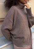 Fongt And Winter Pure Color Turtleneck Sweater Hot Selling Burst Comfortable Loose Basic Jacket Sweater Woman