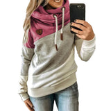 Splicing Stitching Hooded Fleece Loose