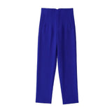 Fongt Workplace Women's Display High Waist Waist Suit Trousers 38 Color Reduced Age And Ankle Pants