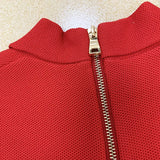 QUALITY Newest 2023 Fall Winter Designer Dress Women's Long Sleeve Notched Collar Knit