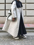 Women Winter Jacket 2023 Fashion Demi-season Solid Color Cotton-padded Parkas Thin Loose Long Oversize Quilted Coat for Women-Outfit