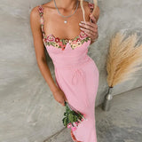 Fongt Chest Cup Poster Dress 2024 Summer New Corset With Babes And