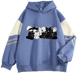 Fongt Color Edight Anime Characters Print Hooded Hooded Hoodie Casual Loose Hot Top