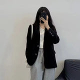 Fongt Spring And Autumn New Small Suit Jacket Female Hot Style Temperament Leisure Slim Show Thin Students Small Suit Female-Outfit