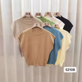 Summer New Korean Version Of The Elegant Round Neck Pure Color Simple Thin Sexy Sleeveless