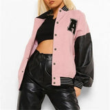 women's jacket spring 2022 Oversized Woman Baseball Women's spring Jacket Long Sleeve Bomber Jackets Letter Print Casual