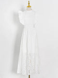 Fongt Sexy Hottie Style 2025 Spring New Design Sleeveless Perspective Lace Temperament Dress