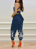 New Independent Station Fashion Strap Popular Style Positioning Printed Jumpsuit Stock-Outfit