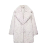 Fongt Women's Thick Lamb Fur Black Coat Women's Winter 2025 New Fur
