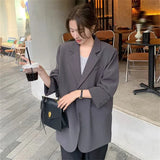 Fongt Gray Blazer Women's Autumn Small Man 2025 New Korean Version Of High-End Fried Street Casual Plus-Size Suit