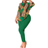 Fongt 2024 Women's Two Sets Of Fashion Printed Trousers