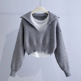 Fongt Fashion Sweater Set Women's New Deep V-Neck Collar Sweater Sling Vest Two-Piece Set In Autumn/Winter 2025