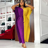 Summer African Dresses For Women Elegant Dashiki Vneck Patchwork Long Maxi Dress Muslim Abaya Ladies Traditional Africa
